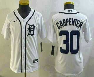 Youth Detroit Tigers #30 Kerry Carpenter White Cool Base Stitched Jersey,We sell and wholesale Youth Detroit Tigers #30 Kerry Carpenter White Cool Base Stitched Jersey on line form chian!